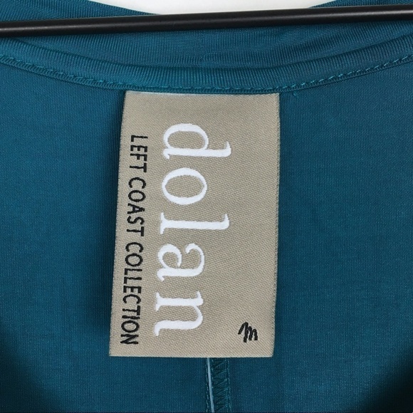 DOLAN Anthropologie Loren Shift Dress Turquoise Minimalist Lagenlook Medium NWT - Picture 9 of 16